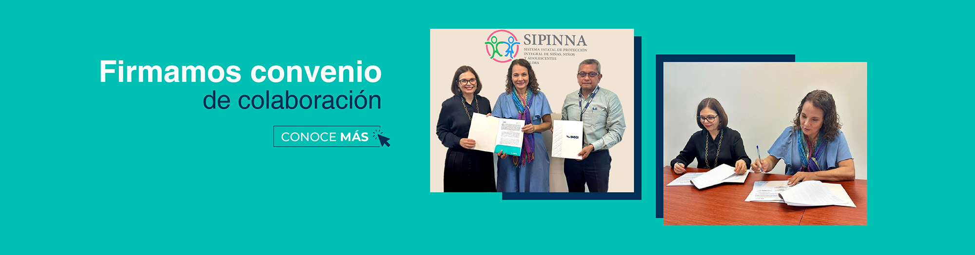 participantes a la firma del convenio. 